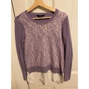 Vera Wang S Tunic Mock Layer Sweater